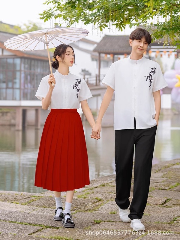 合唱団衣装 中学・高校 新中国風クラス制服 運動会 中国風 卒業写真 五・四セット 表演用|undefined