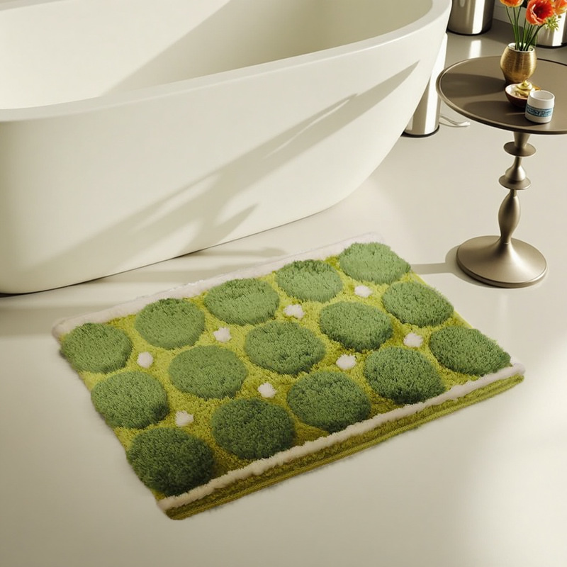 Tapis de bain floqué 3d absorbant et antidérapant pour sol_voghion.com