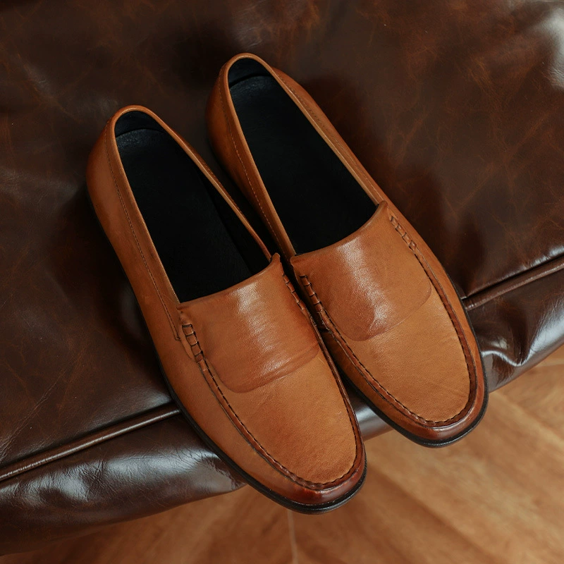 Новые летние лоферы из лошадиной кожи, кожаная обувь, мужские повседневные мужские Tods, легкая дышащая мужская обувь из кожи в стиле ретро