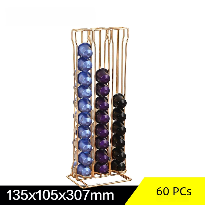 Стеллаж для хранения кофейных капсул OASISWJ для Nespresso, 60 капсул, электрополировка