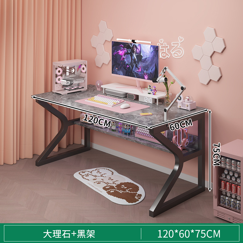 Escritorio para computadora doble Escritorio para estudiantes en el hogar Escritorio de estudio Escritorio de dormitorio de apartamento pequeño Escritorio minimalista Escritorio blanco