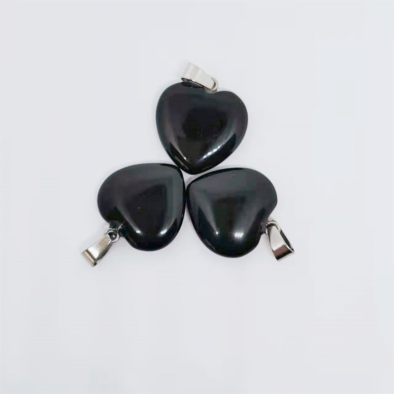 Cruz-frontera piedra natural amor colgante 20mm cristal Ágata en forma de corazón colgante melocotón corazón COLLAR COLGANTE accesorios de la joyería