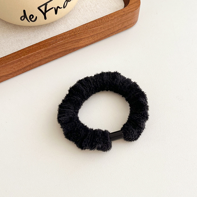Otoño e Invierno anillo de intestino delgado elástico alto estilo coreano durable pelo no-daño felpa anillo de pelo simple Cola de Caballo cuerda de pelo cuerda de lazo de pelo femenino