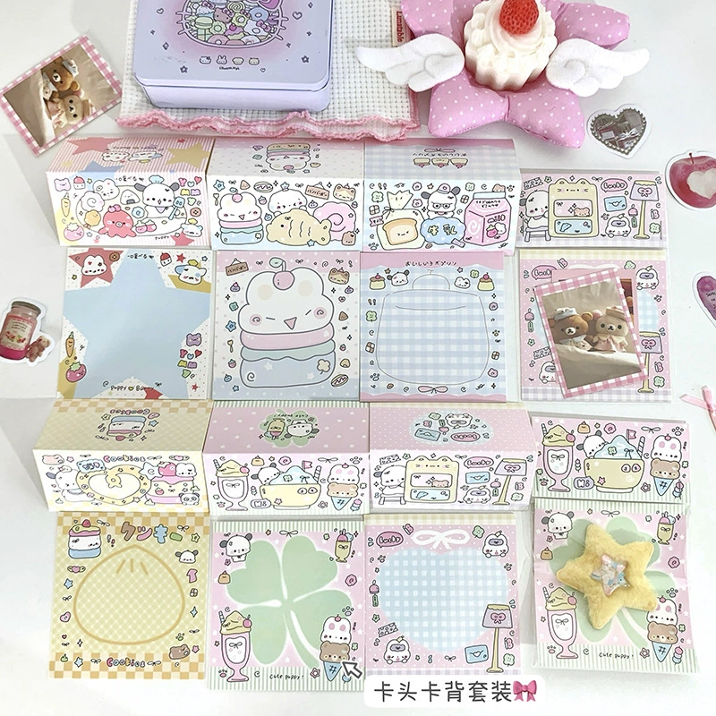 Мультяшная милая карточка с головой, задняя упаковка, нижняя карточка, корейская упаковочная карта, защитная карта для ювелирных изделий, подарочная упаковка для выпечки