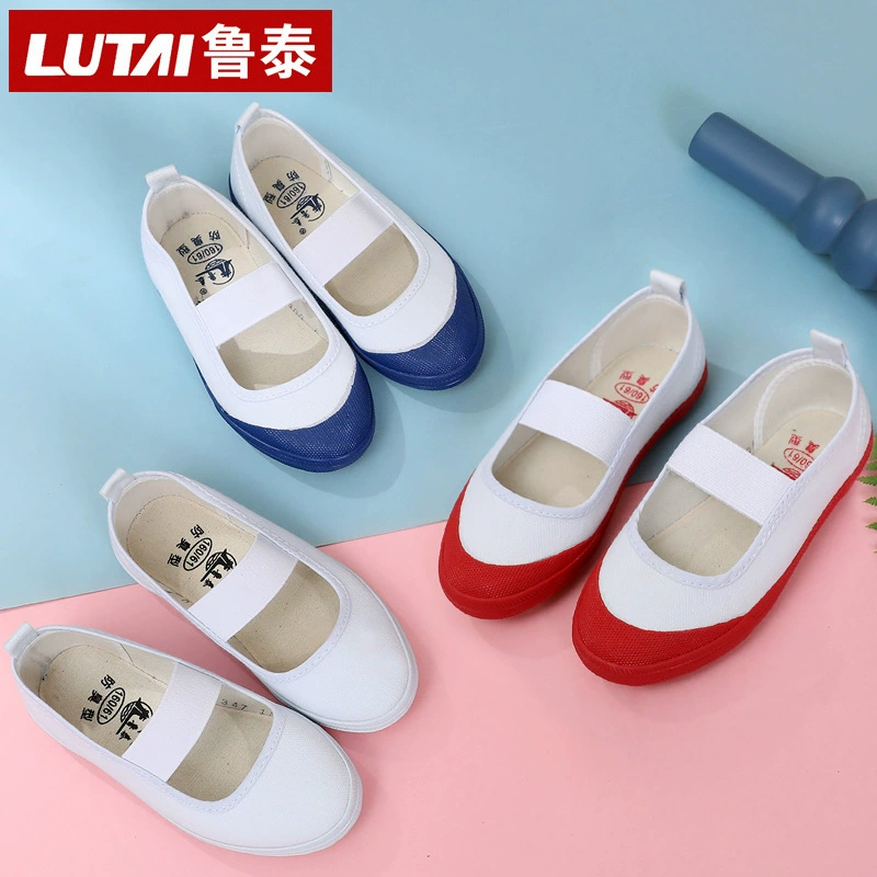 Детская обувь на холсте Студенческая маленькая белая обувь для мальчиков Детский сад обувь для девочек обувь для танцев