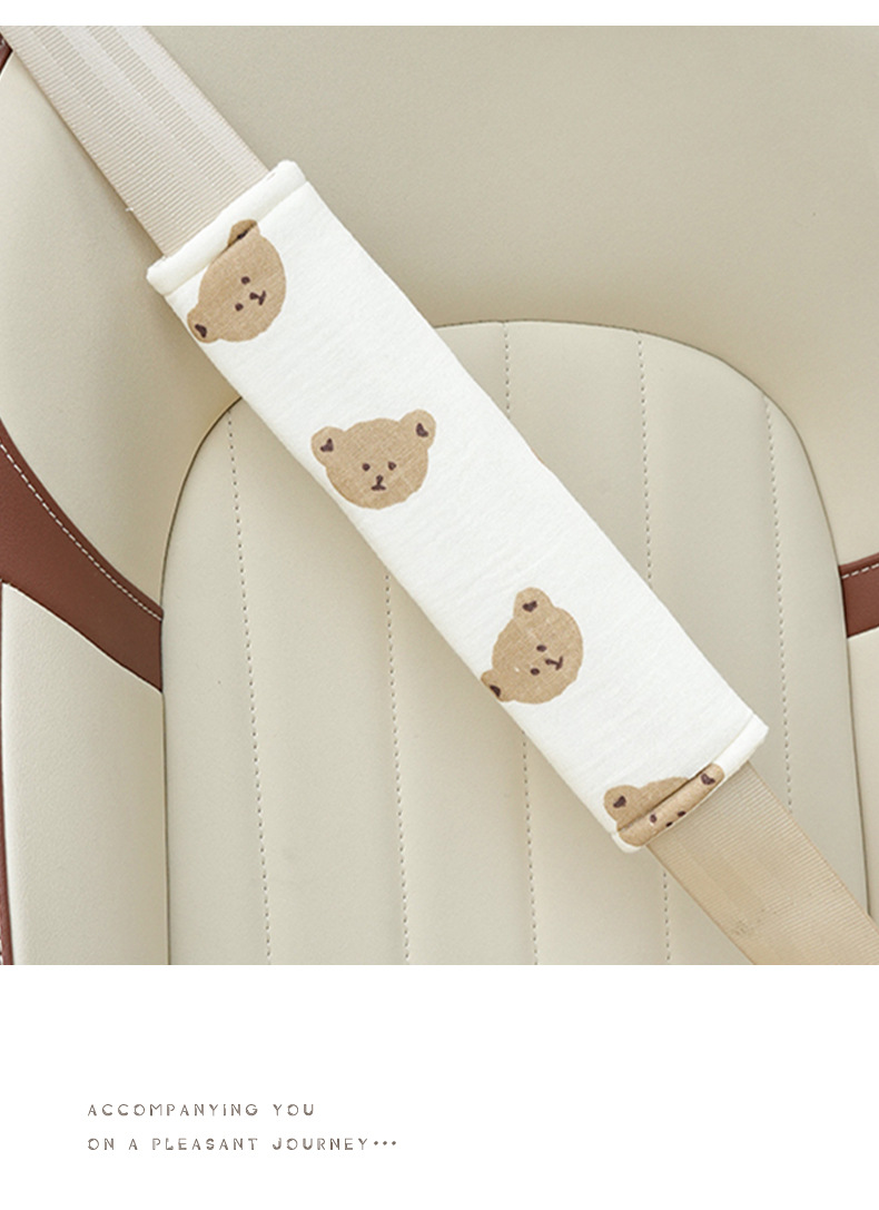 Manufacturer Customized Car Seat Belt Shoulder Pads Cotton Yarn Four-Season Universal Car High-End Anti-Strangle Seat Belt Shoulder Pads