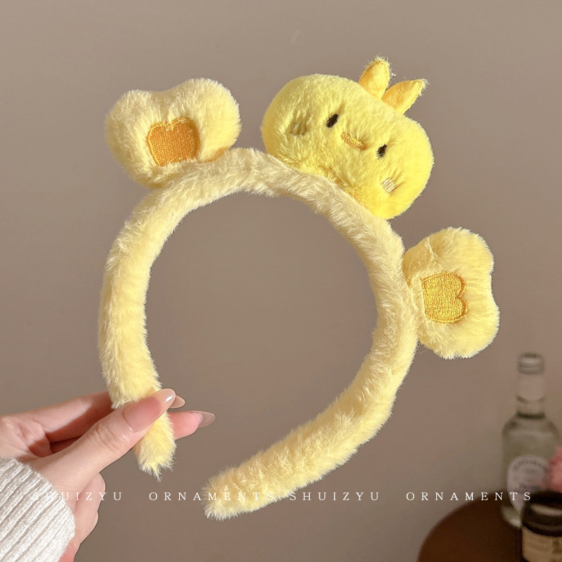 Cute pelúcia lavado facial correa de cabello para mujeres 2025 nuevo tipo de máscara especial para el cabello de maquillaje atar cabello correa de cabello