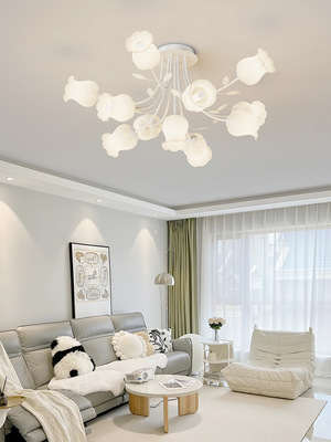 French cream Living room lights modern Simplicity personality Art tulips bedroom Restaurant Ceiling lamps and lanterns