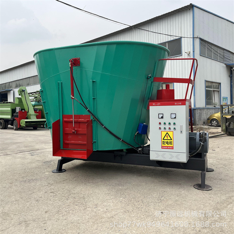 20立方立式日粮搅拌机 牛羊草料混合制备机 双绞龙拌草机