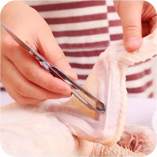 Home kitchen stainless steel pig hair plucking clip pig hair pliers chicken hair plucking dual-purpose clip duck feather plucking device hair removal tool