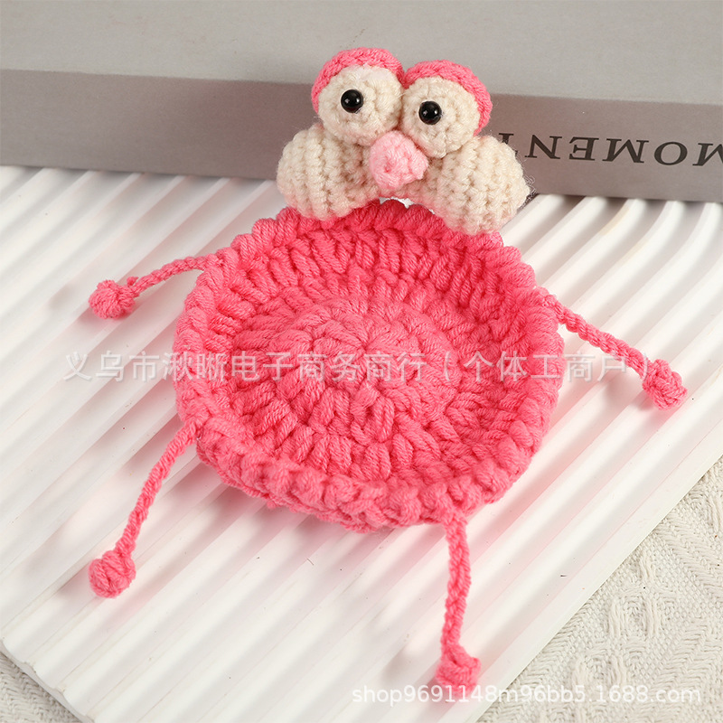 Productos ganchos descomprimidos para cojines de tazas de animales, ardilla, rana, tortuga, aislamiento térmico extraño, cojines de agujas de acoplamiento image 16