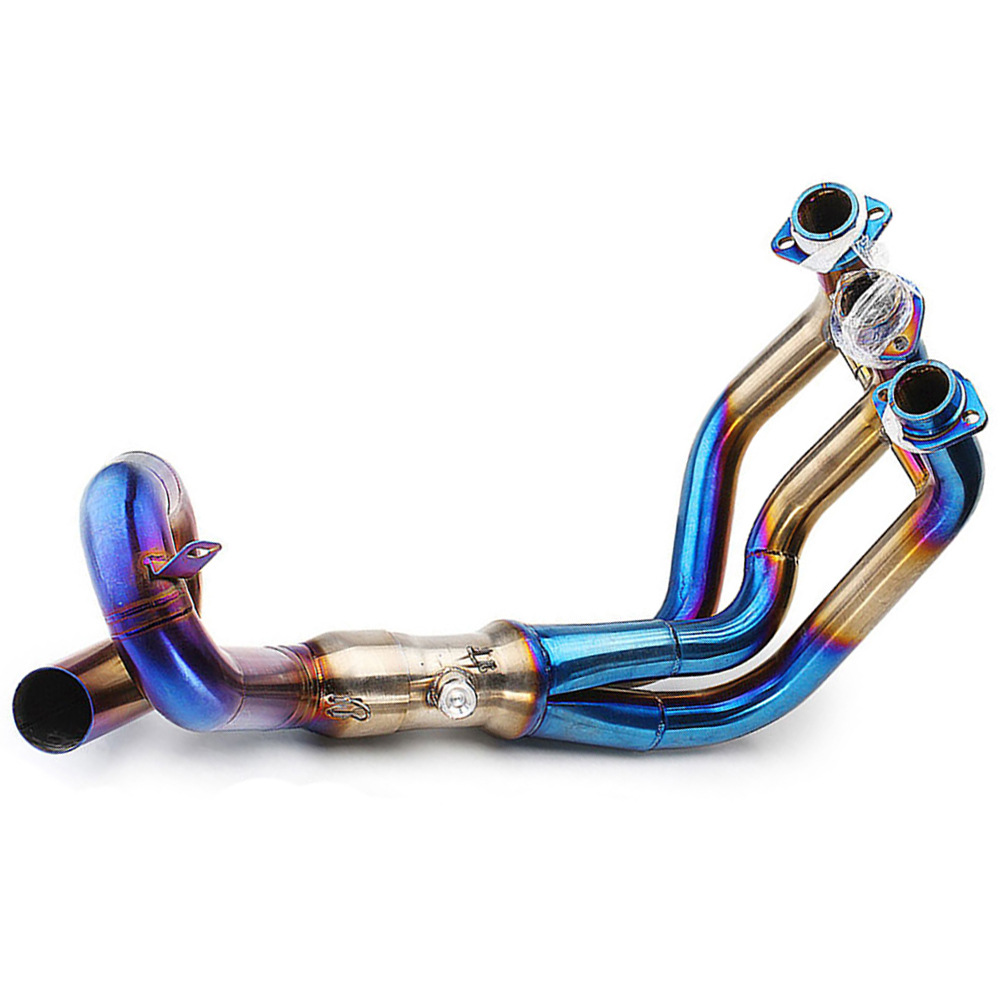 Suitable for MT09 XSR900 MT-09 Tracer900 motorcycle modified exhaust pipe front section middle section stainless steel