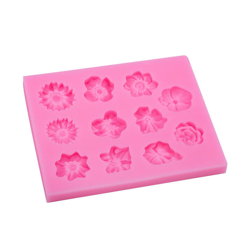 DIY flor Rosa Margarita fondant silicona líquida molde de silicona suave cerámica hecha a mano epoxi molde pastel