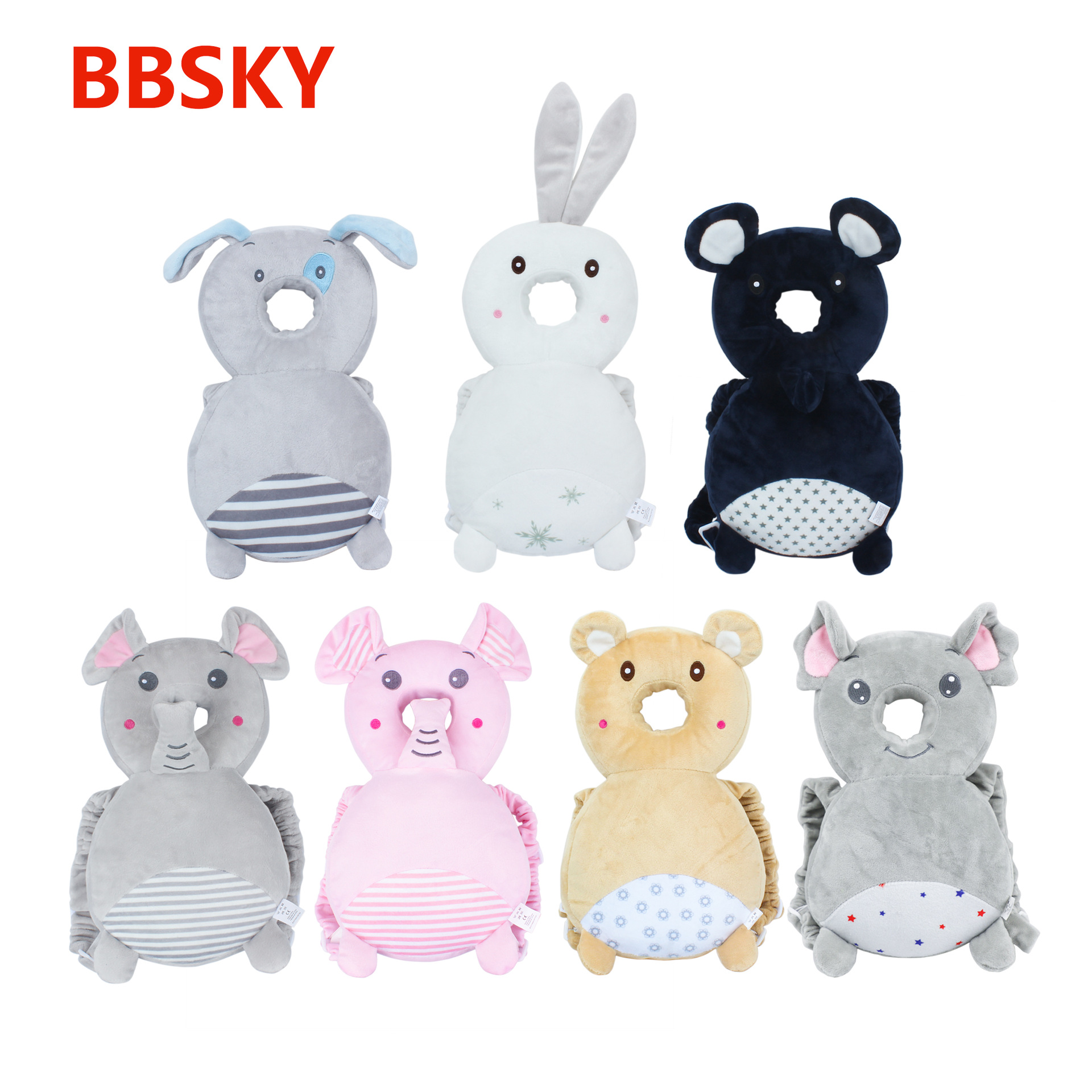 Bebé anti-caída almohada Niño de dibujos animados animal reposacabezas bebé anti-colisión cabeza protección pad fábrica en stock al por mayor