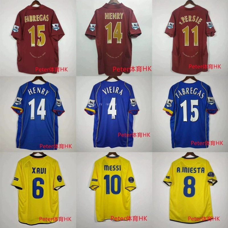 Ретро трикотаж Футбольный костюм Классический Это'Огути Генри Бергкамп Йоль Зидар Неймар