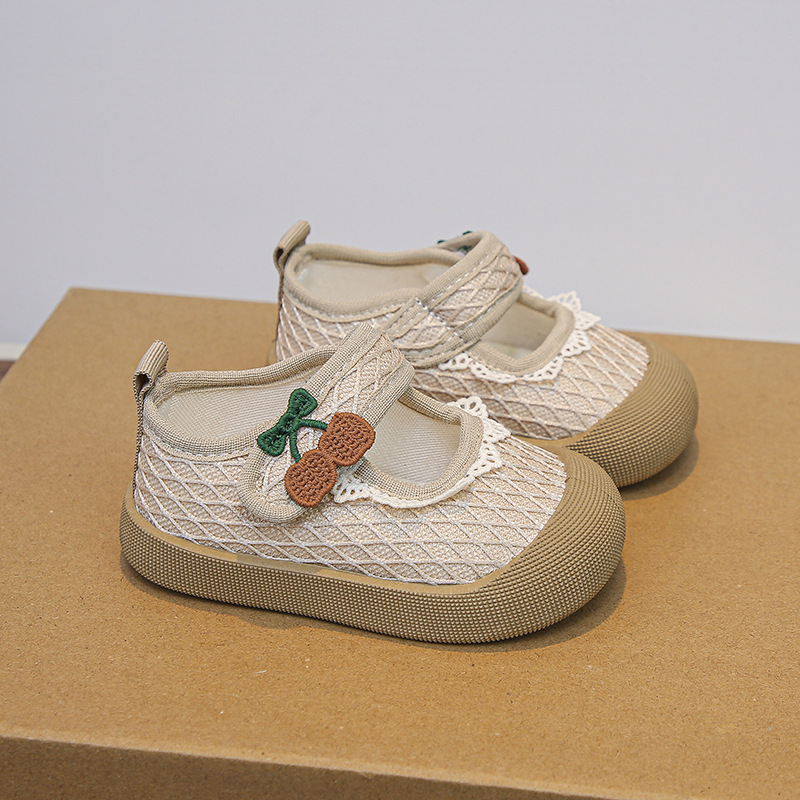 Zapatos para niños de suela suave de niñas 2026 verano nuevos zapatos de princesa de niñas de moda zapatos de lona superficial image 9