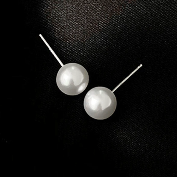 Серебряная игла, минималистичные серьги из жемчуга, образец серебро 925