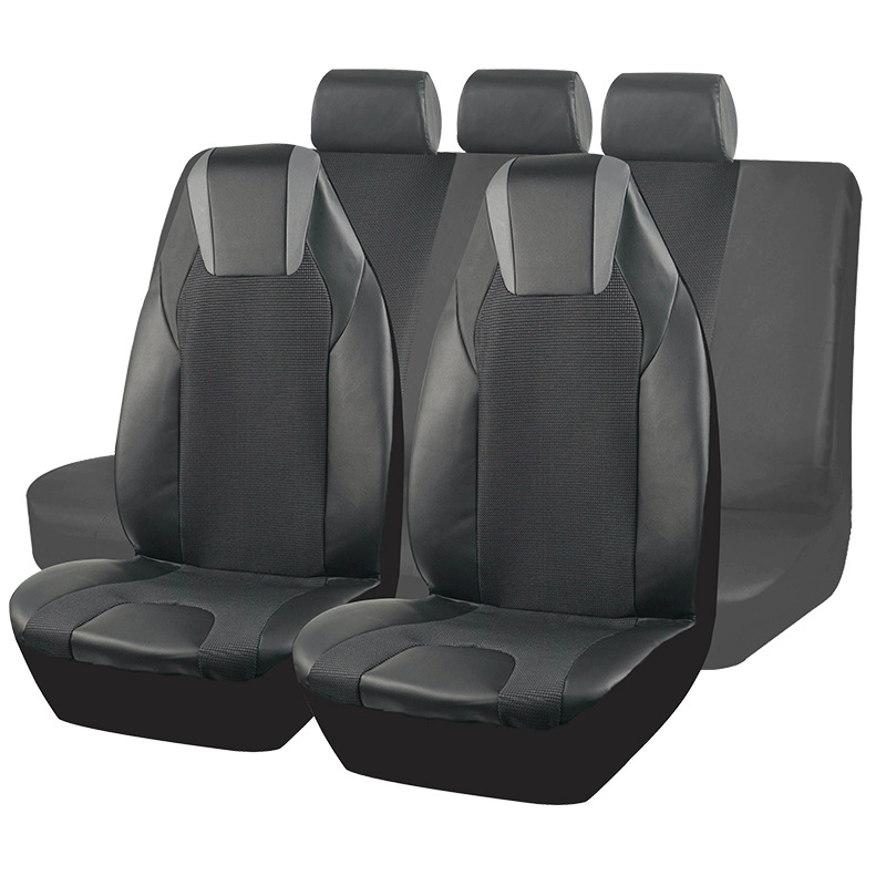 Aicheda's New Car Seat Cover Jacquard Fabric Black Gray Pvc Hooded One-Piece Three-Dimensional Stylish Design