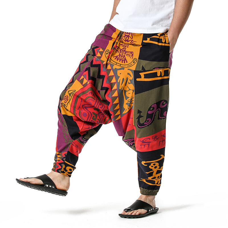 men's and women's foreign trade Harun yoga pants loose bohemian pants hanging pants moth pants 38