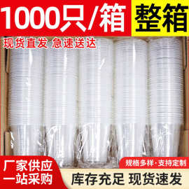 整箱批发透明航空杯加厚耐高温一次性塑料水杯家用办公招待塑料杯