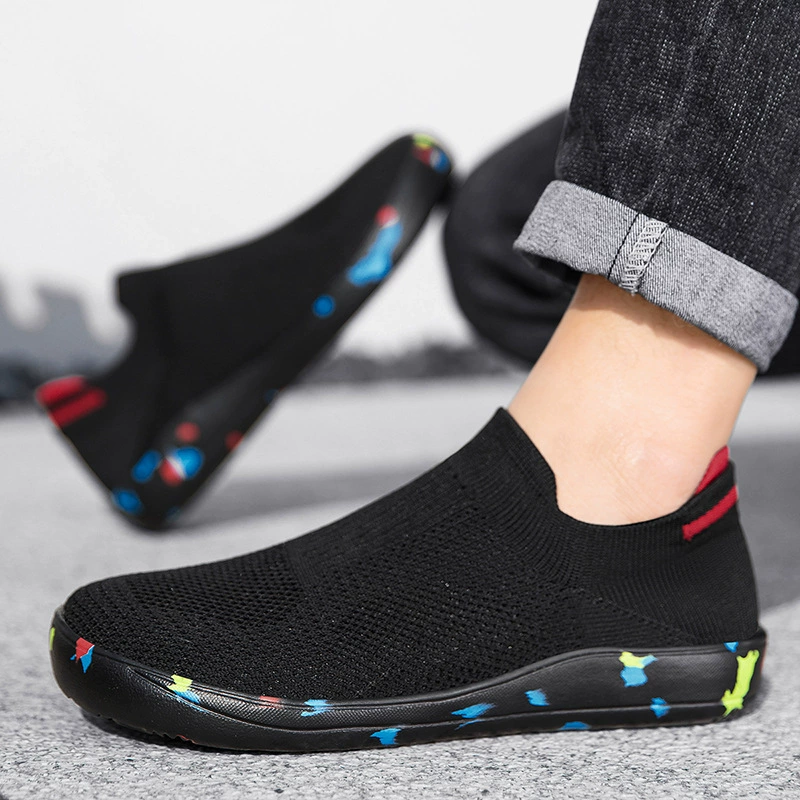 Трансграничные новые кроссовки больших размеров для ходьбы легкая педаль эластичный обувь с широкими носками