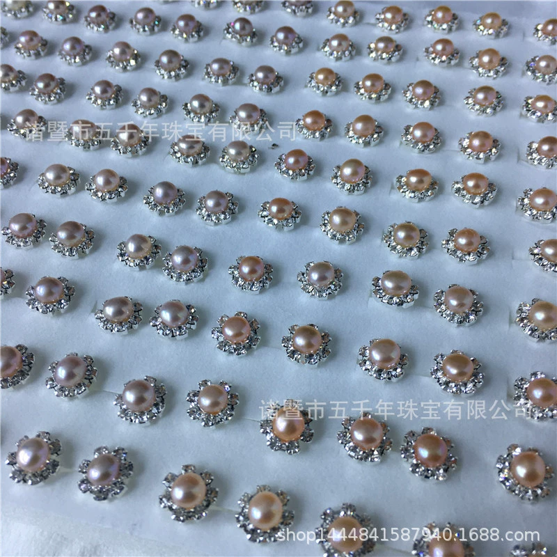 Серьги в корейском стиле с семью бриллиантами и жемчугом, микроинкрустированные модные серьги, оптовая продажа украшений из пресноводного жемчуга