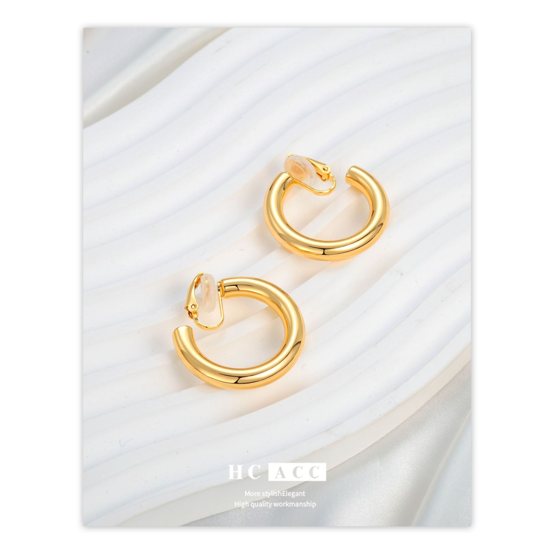 new-geometric-simple-semicircle-mosquito-coil-ear-clip-retro-hong-kong-style-elegant-exquisite-commuter-all-match-elegant-earrings