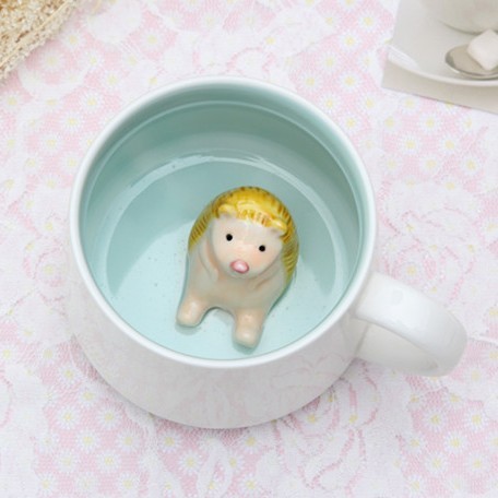 クリエイティブセラミックマグカップかわいいアニメ立体萌え動物牛乳コーヒーカップカップカップカップカップ|undefined