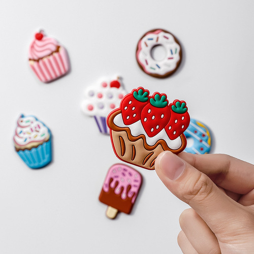 Personalized cake creative refrigerator stickers Nordic ins three-dimensional magnetic stickers magnet cartoon decorative magnetic stickers