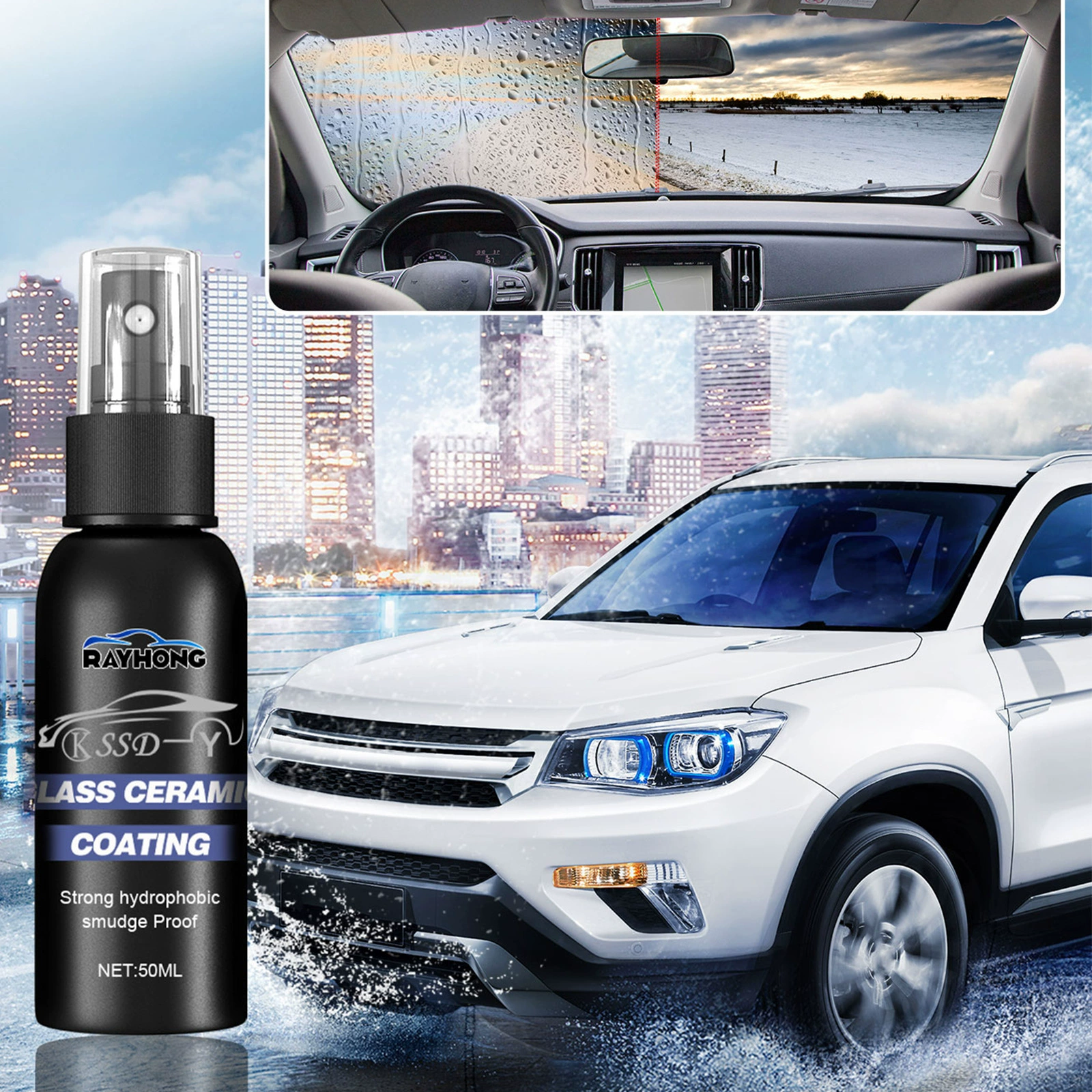 Rayhong автомобильное лобовое стекло водоотталкивающее средство для чистки зеркал заднего вида автомобиля, средство для защиты от запотевания, водоотталкивающее средство для защиты от дождя