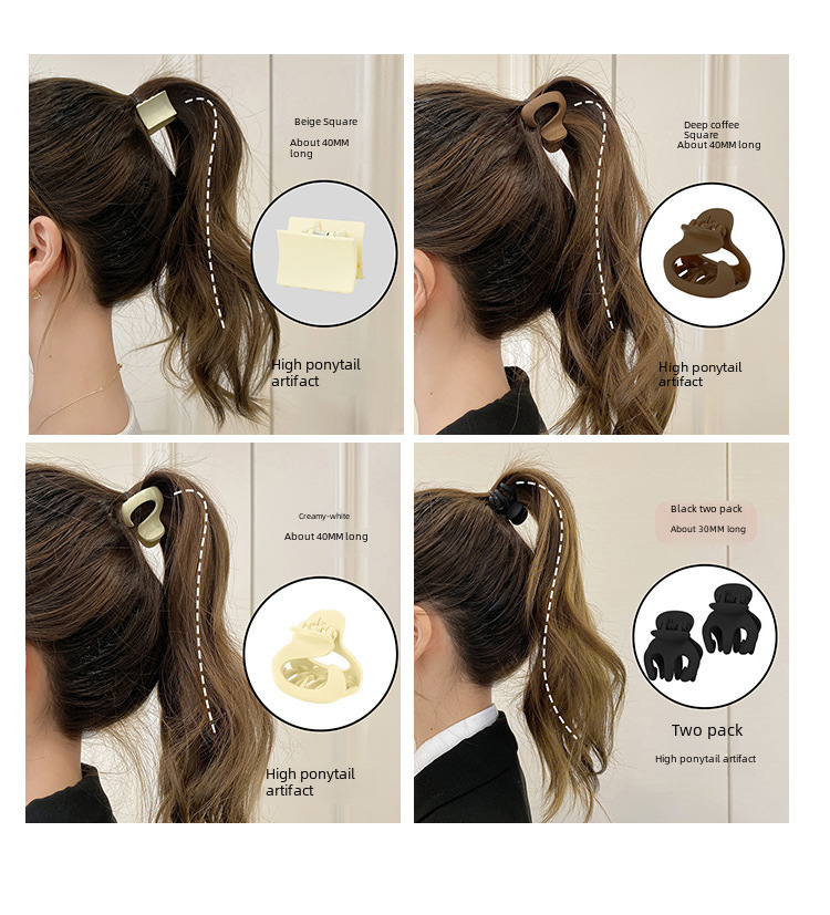 This morning the same high ponytail artifact hairpin women's back of the head small grab clip anti-drooping claw clip bangs side hairpin_voghion.com