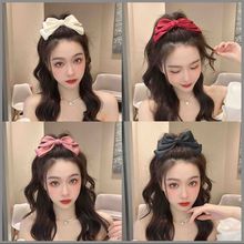 网红超大蝴蝶结发夹甜美少女盘发顶夹气质超仙后脑勺发卡头饰日韩