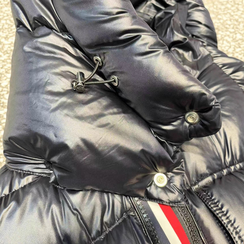 欧美风三色织带羽绒服高品质白鹅绒加厚连帽羽绒外套男女NFC版本|undefined