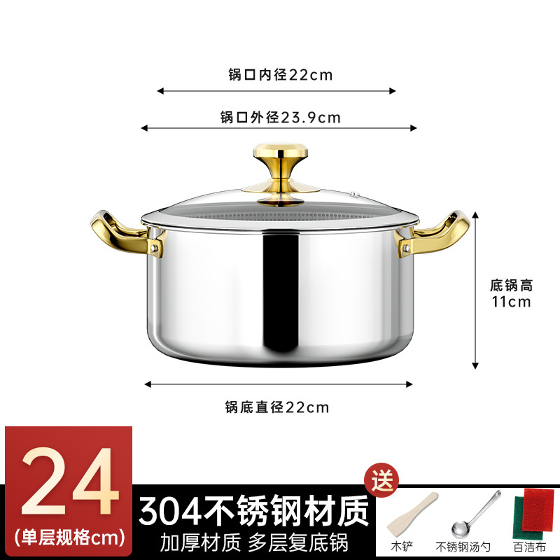 24cm olla antiadherente (con tapa)