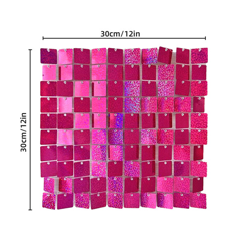 Laser Sparkle Wind Board with Clear Base, Square Wind Board for Christmas Party Stage Background