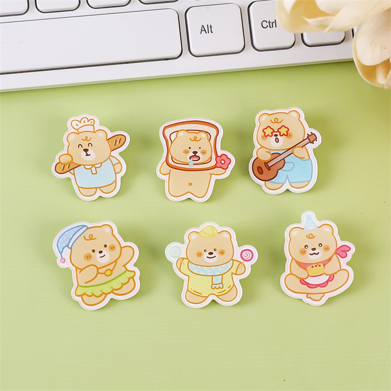 クリームイエローベアアクリルブローチかわいい漫画バッジペンダントスクールバッグペンダント装飾小物アクセサリーカスタマイズ|undefined
