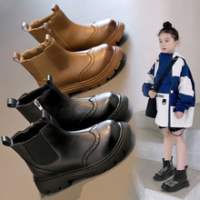 女童鞋子儿童马丁短靴子2023秋冬季新款小女孩外穿皮靴英伦风百搭