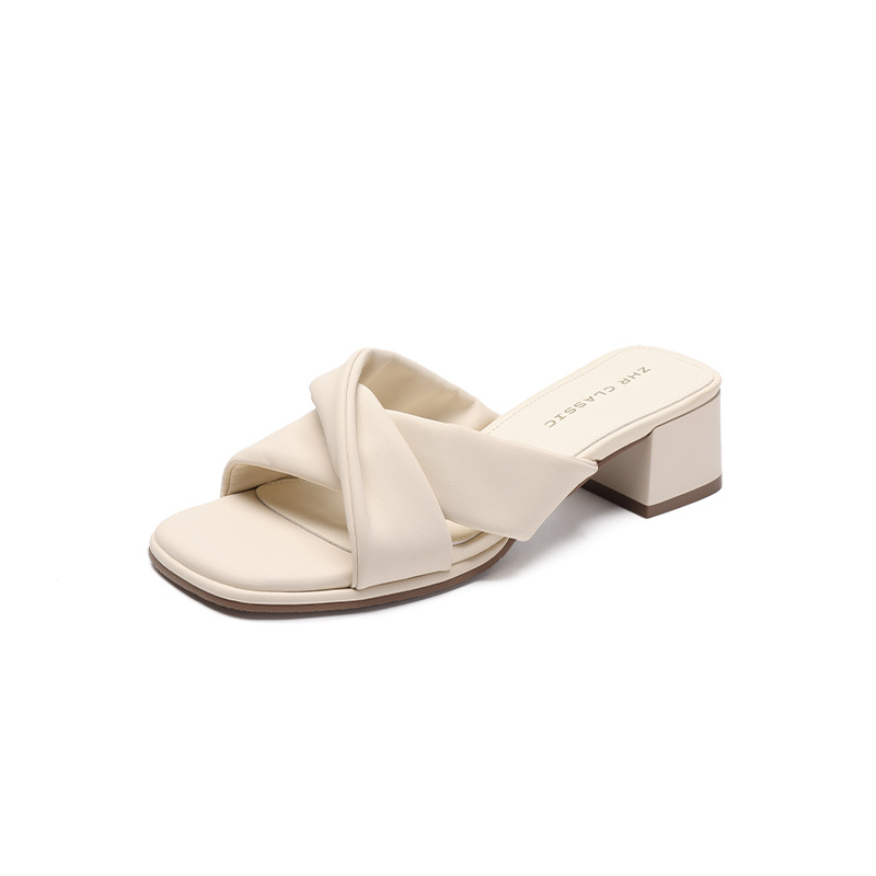 Dép sandal nữ quai chữ V phong cách Pháp thanh lịch, thoáng khí — KY25 Hạnh