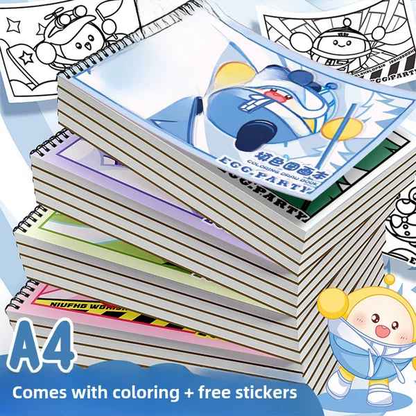 True Color A4 Thickeneded Picture Book Drawing Drawing Paper Kidsren Kindergarten Primary School Students Sketch Art Book Blank Book