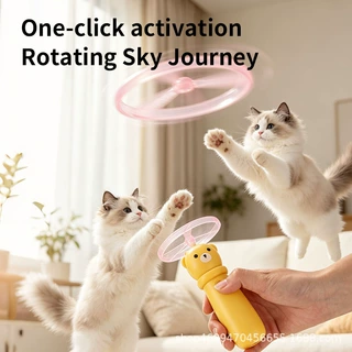 跨境宠物蝴蝶逗猫棒竹蜻蜓追逐器自嗨解闷猫玩具带吸盘电动逗猫器