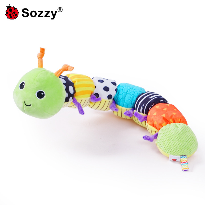 Sozz muñeca oruga altura Regla de medición bebé música sonando papel sonar sonajero regla de juguete dormir calmante juguete