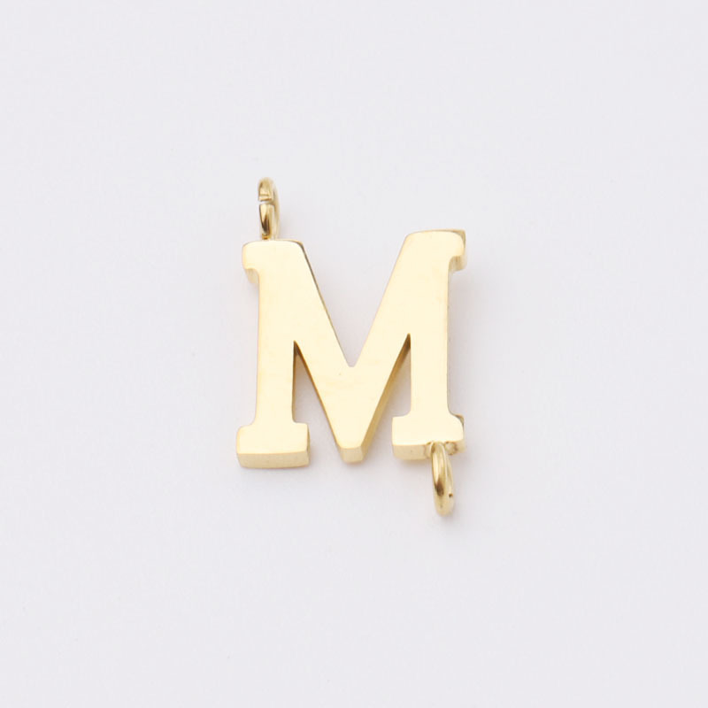 1 Piece Stainless Steel None 18K Gold Plated Rose Gold Plated Letter Pendant display picture 13