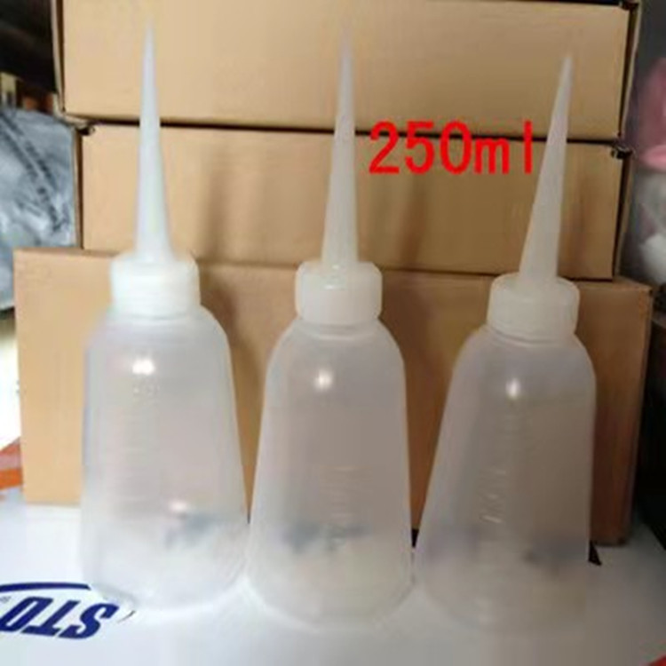 工业点胶瓶塑料瓶胶壶点胶壶尖嘴壶 小油壶清洁瓶250ML(加厚型）
