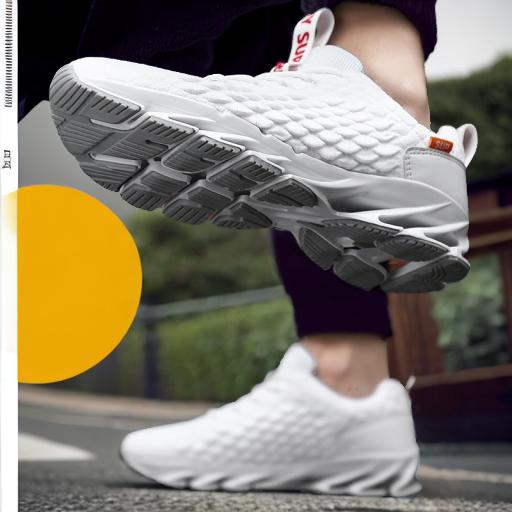 Zapatos de cuchilla transfronterizos de escala de pescado primavera 2025 nuevos zapatos de tela de malla de gimnasio zapatos de deporte transpirables zapatos de carrera