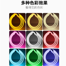 工厂现货硅胶led霓虹灯带彩虹管户外圆360度柔性线条软灯条夜光石