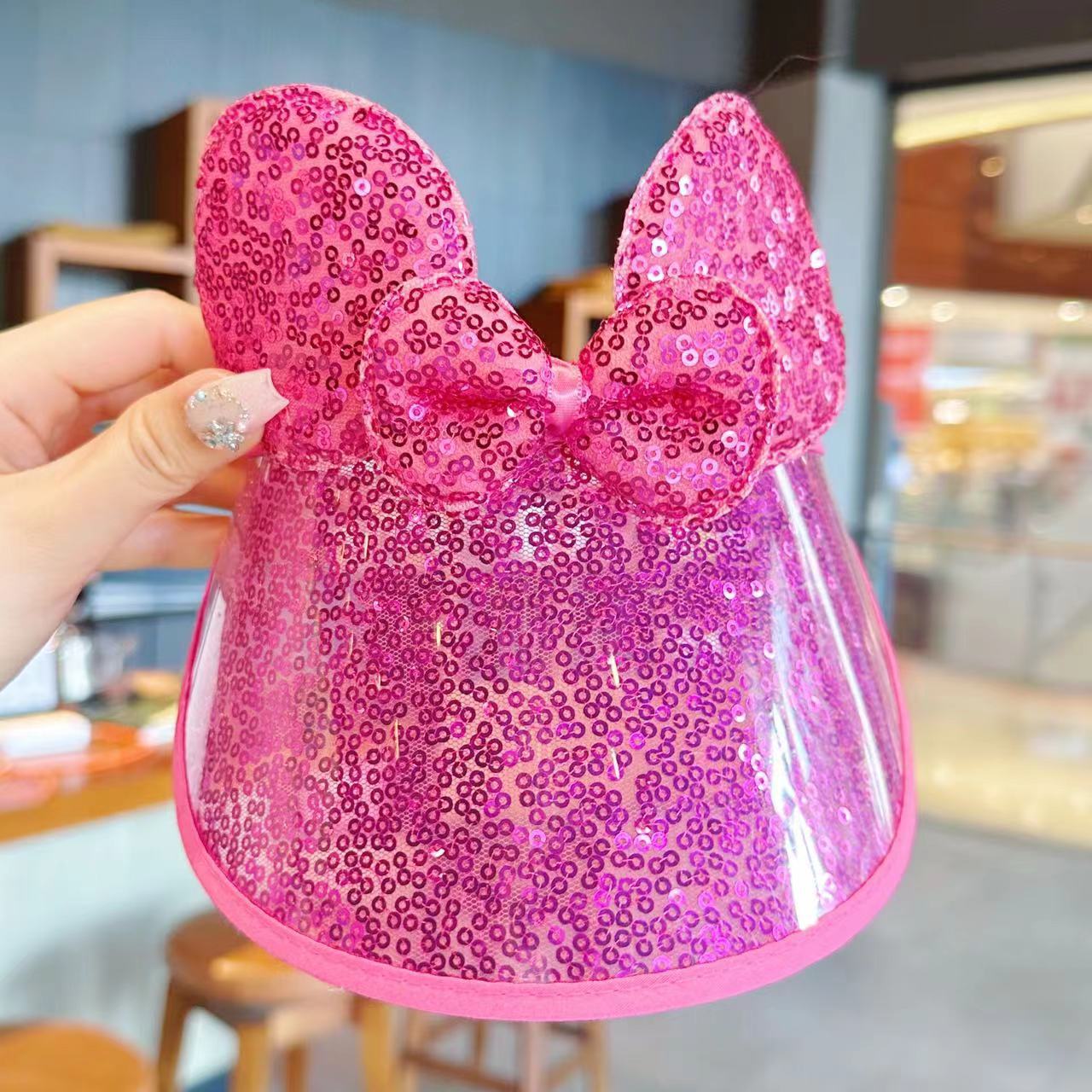 Kid's Cartoon Style Bow Knot Sequins Sun Hat display picture 2