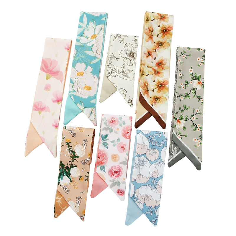 Universal headband with bow with letters, bag, floral print