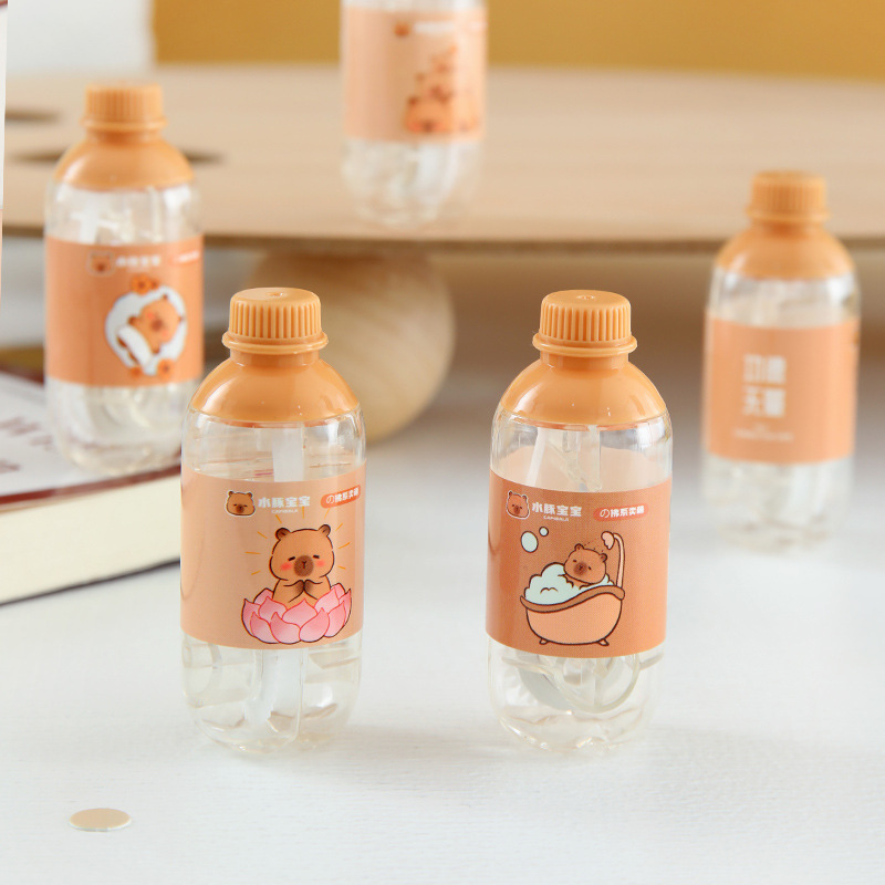 Cinta de corrección de Kapibala, linda botella de bebida, estilo, capibara creativa, cinta de corrección de alto valor, papelería para estudiantes de primaria