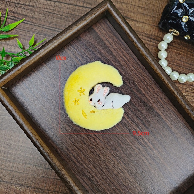 中秋可爱卡通月亮兔兔毛绒流苏挂件玩偶创意女生包包挂饰礼品配件|undefined
