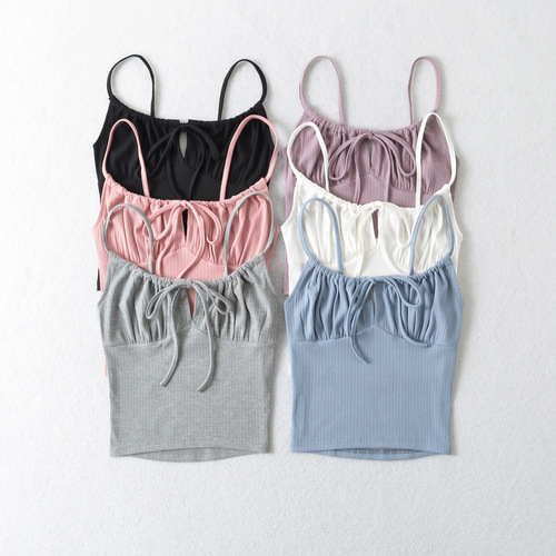 Pure Desire Adjustable Straps Tank Top for Women -  Summer New Arrival Spicy Girl Style Bodycon Outerwear Short Sleeve Top